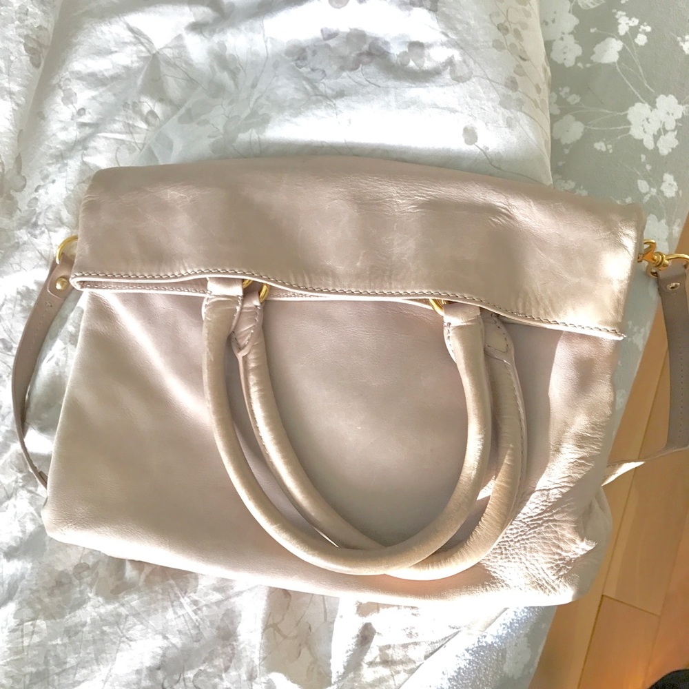 Jcrew leather foldover bag
